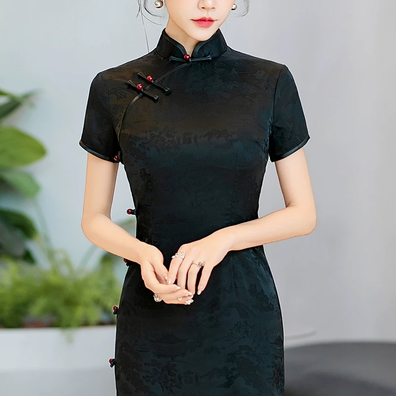 高端新中式绝美旗袍气质夏装2025新款老上海晚礼服日常可穿民国风