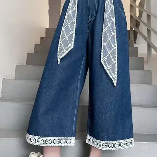 女童夏季牛仔裤2025新款休闲裤子中大童女童夏装6-12岁潮zara童装