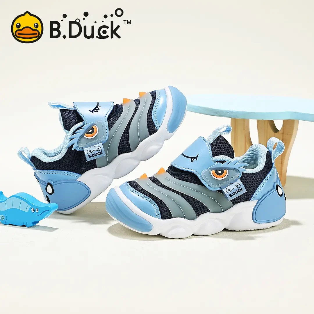 B.Duck小黄鸭2025春季新款毛毛虫男女童宝宝透气鞋 B1686908