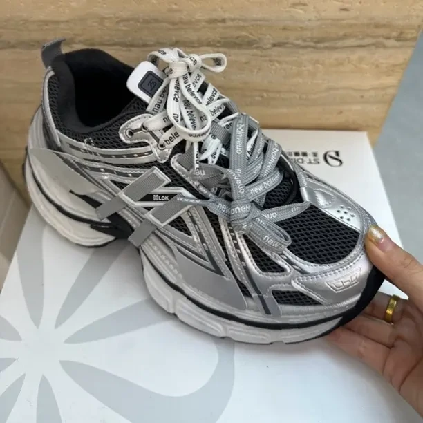 擦色做旧厚底松糕显脚小老爹运动鞋