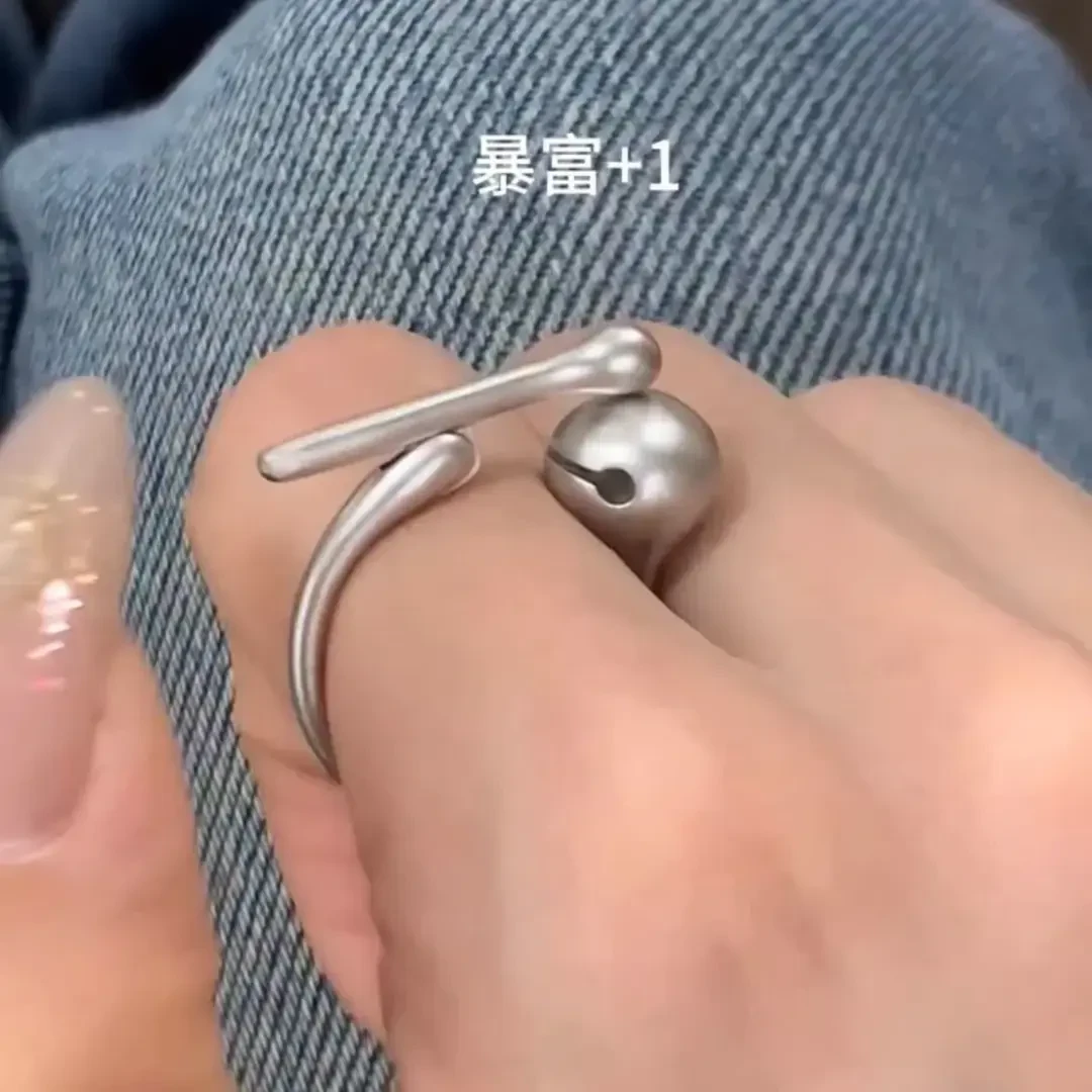 【爱宝】木鱼戒指功德搞怪个性打工人解压敲打戒指