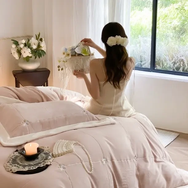 2025冬季新品格影斑斓高定安娜绒四件套高级感可机洗