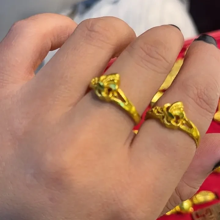 铜合金戒指 金戒手工可调节