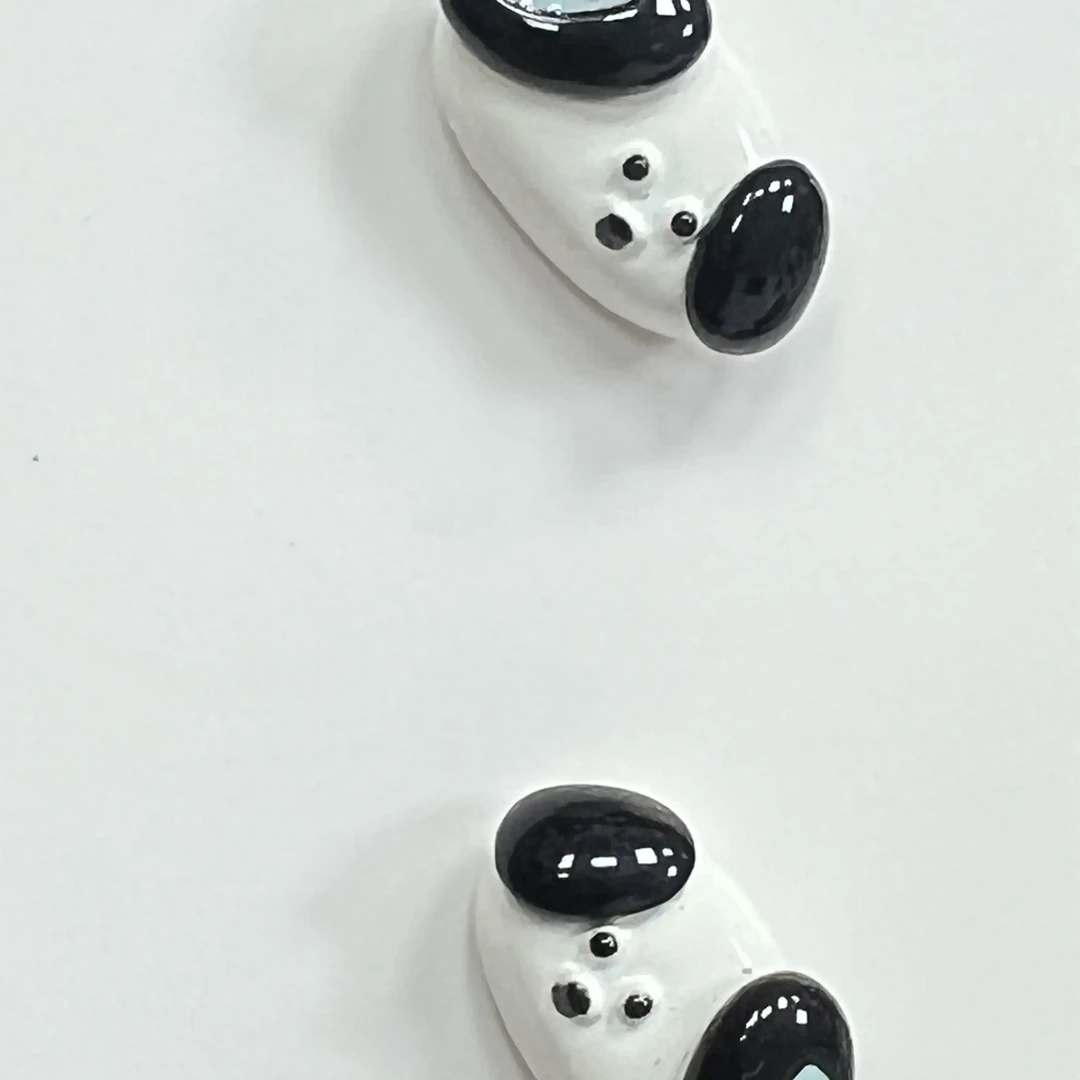 合金亚克力耳饰 可爱小狗耳钉养耳洞少女风纳米不掉色