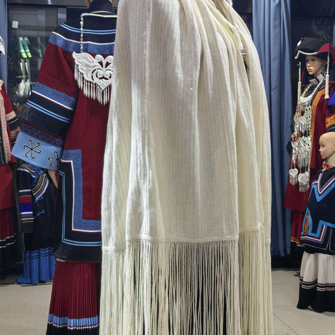 彝族风格羊毛查尔瓦百搭时尚外搭