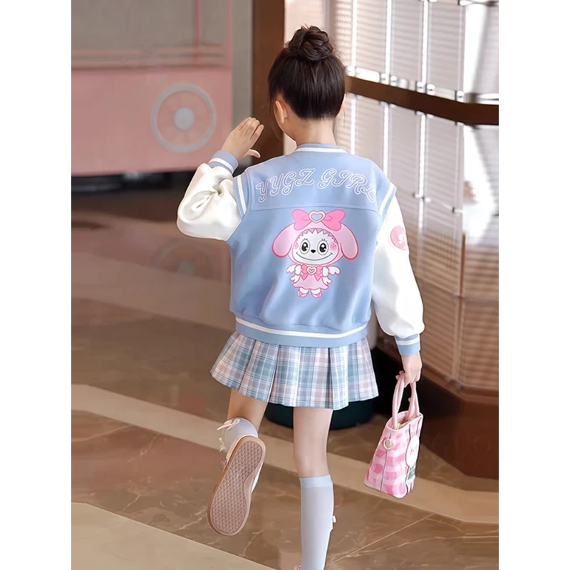 女童jk制服套装春秋2025新款儿童学院风秋装女孩百褶裙两件套洋气