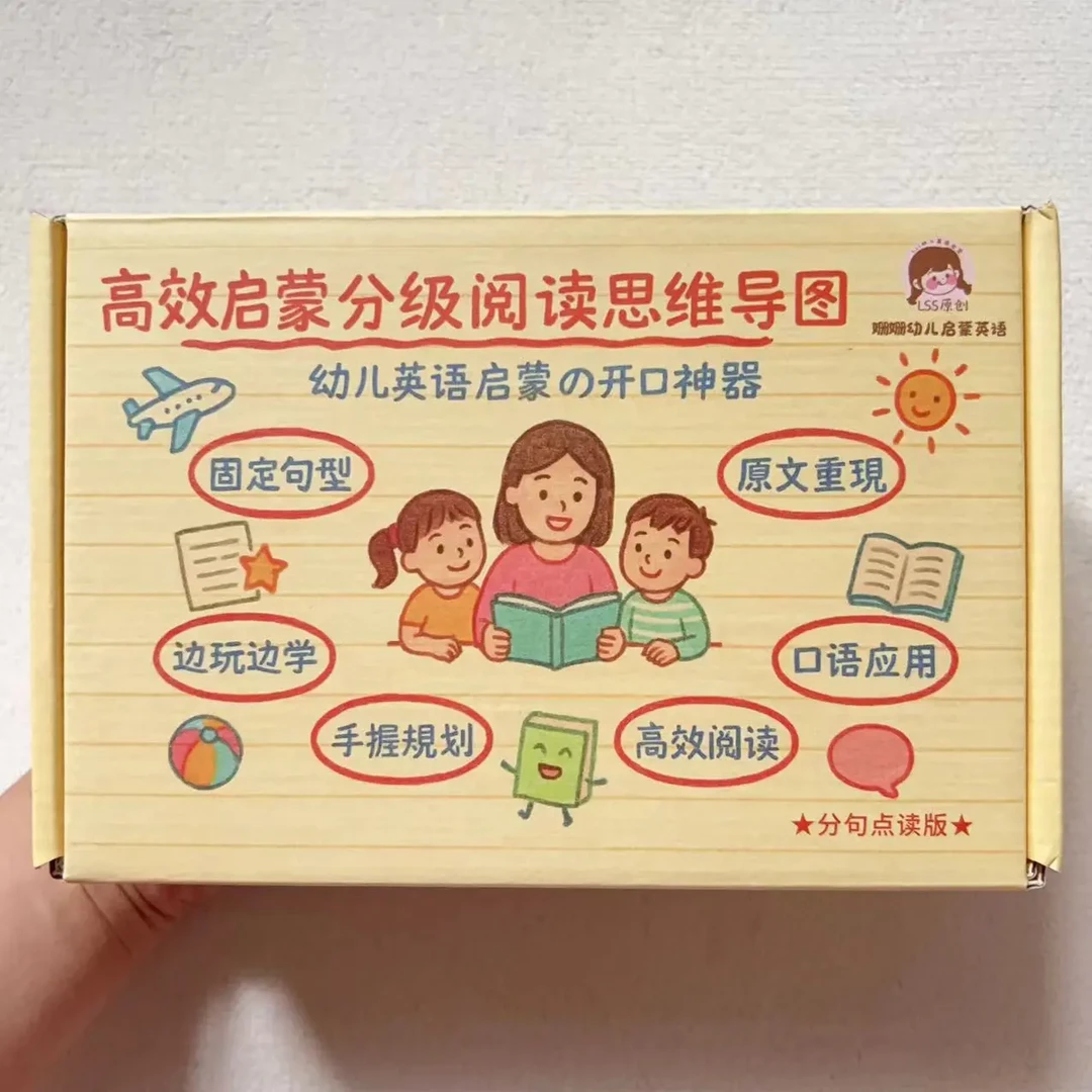 高效分级阅读思维导图英语学习卡助力孩子英语3-6岁早教启蒙