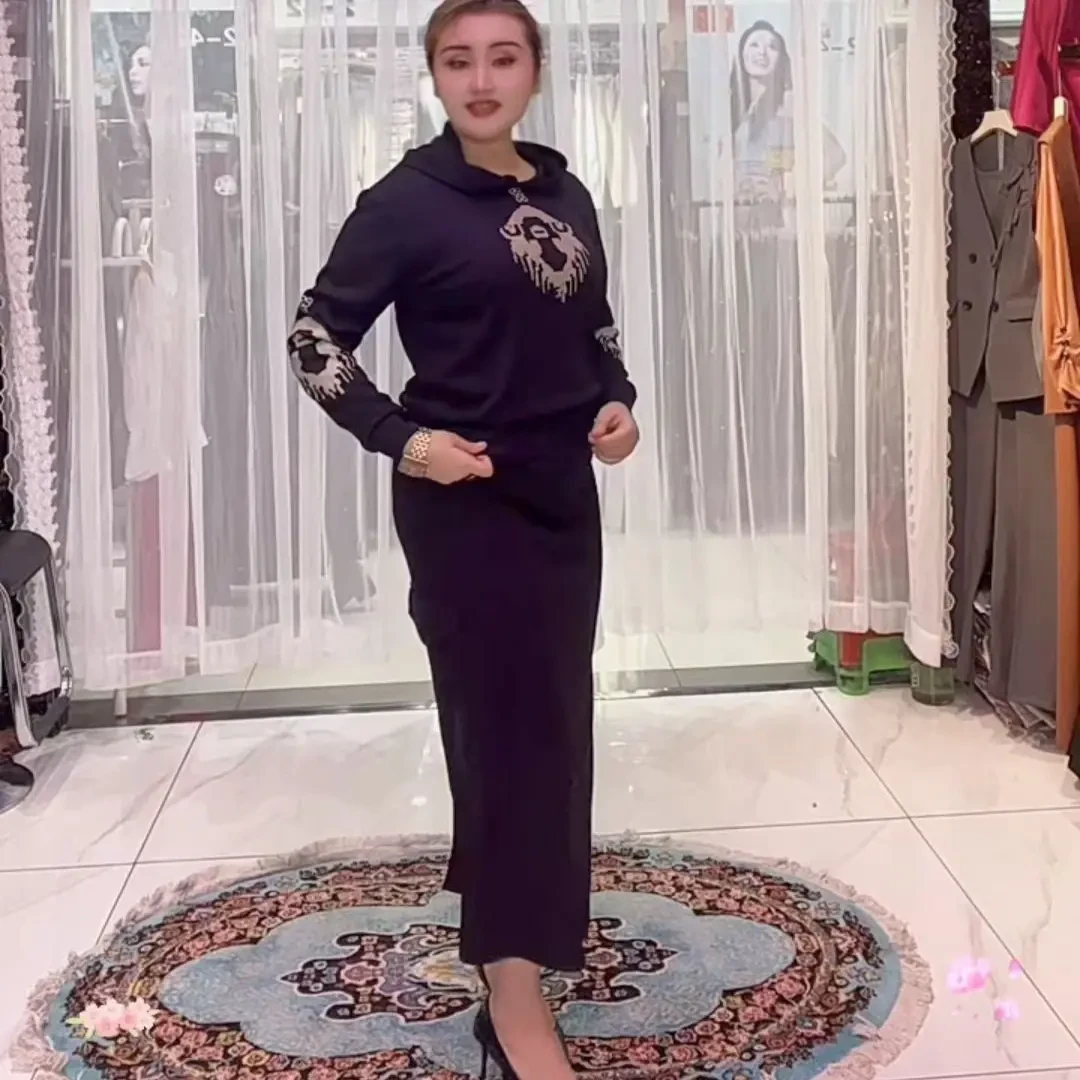 时尚重工立领刺绣修身显瘦长款连衣裙福利款005