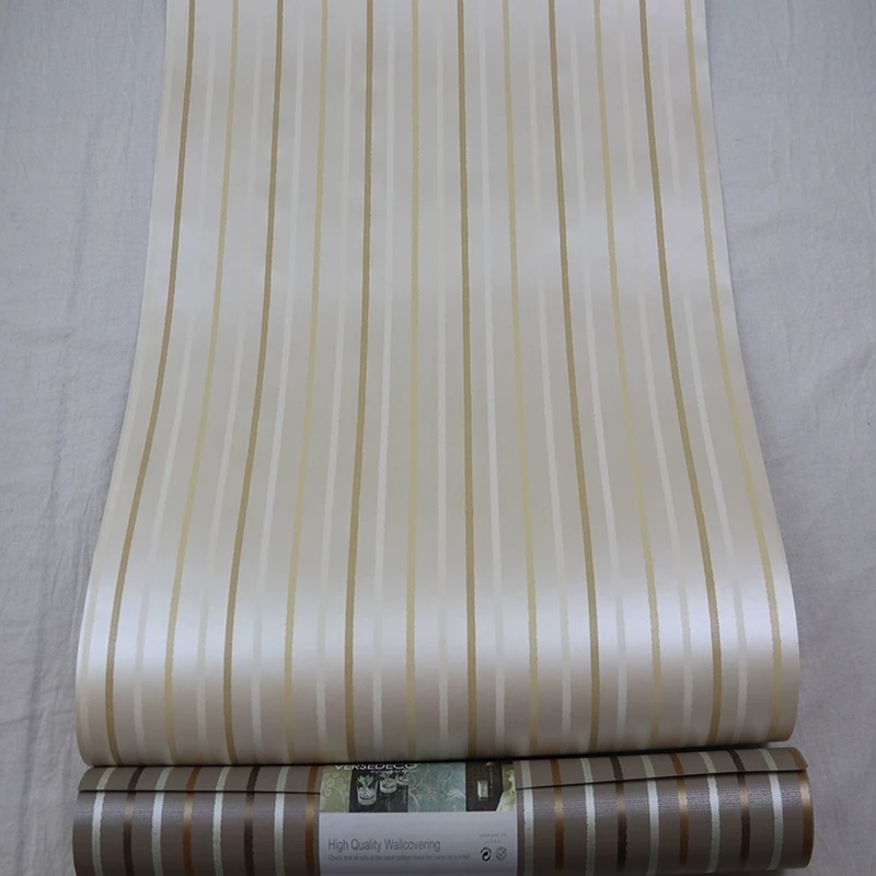 维思戴克现纯纸货壁纸清仓现代简约竖条纹卧室书房满铺别墅墙壁纸