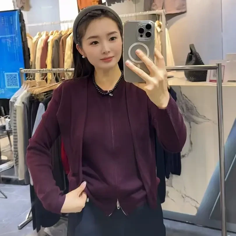 【OZZ—5725】翻领女士常规款POLO领休闲针织常规 秋季衫