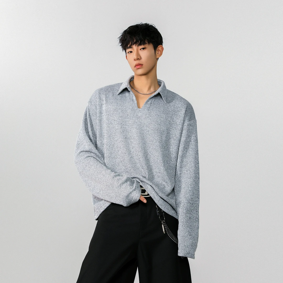 老钱风麦穗v领卫衣男2025春季新款美式复古重磅痞帅宽松休闲外套