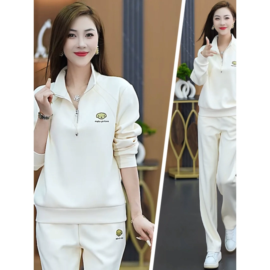 秋装女2025年新款时尚套装高级感小众设计感卫衣休闲两件套运动服