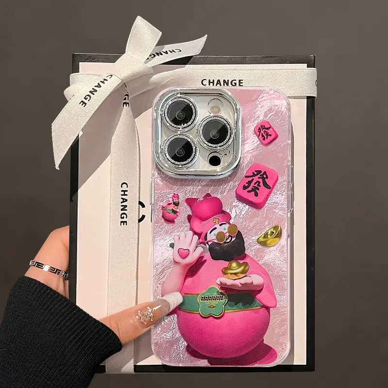 不倒翁财神适用苹果16vivo华为oppo小米iPhone创意男女款潮手机壳