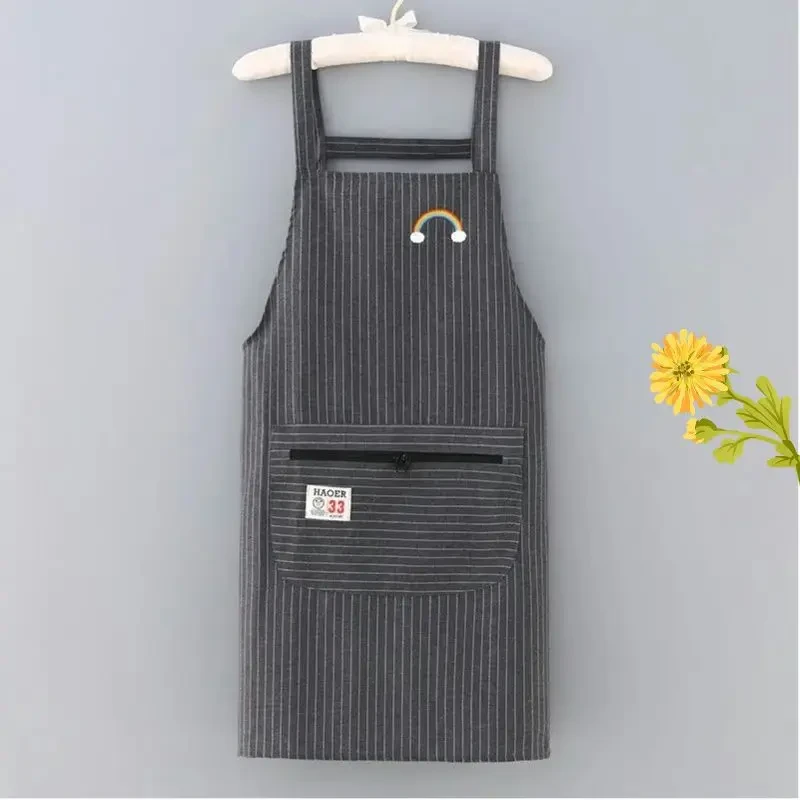 时尚棉布围裙成人女款厨房做饭护衣防油污洋气柔软上班工作服袖套