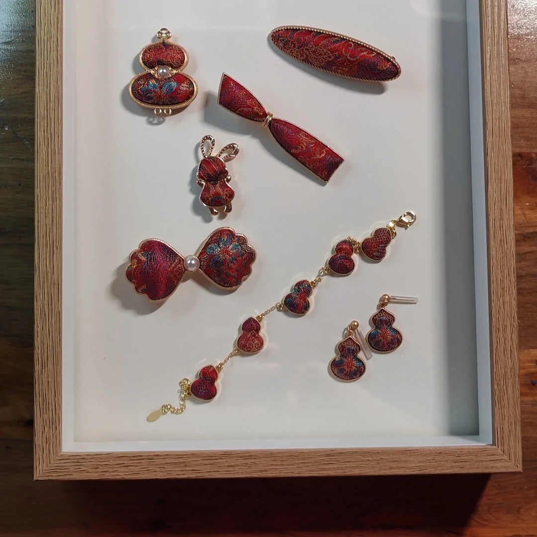 合金布艺耳饰 复古宫廷耳环女正品百搭