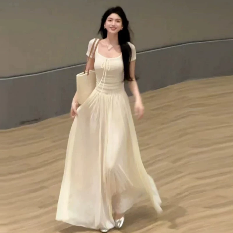 收腰高档修身紫色连衣裙子女2025复古新款轻奢风包臀洋气女款长裙