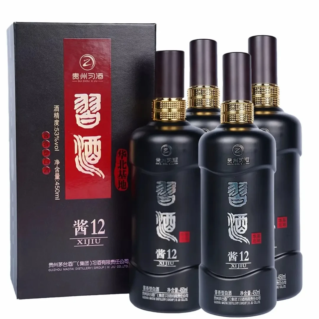 习酒华北基地酱12酱香型53度450ml白酒53度450ml