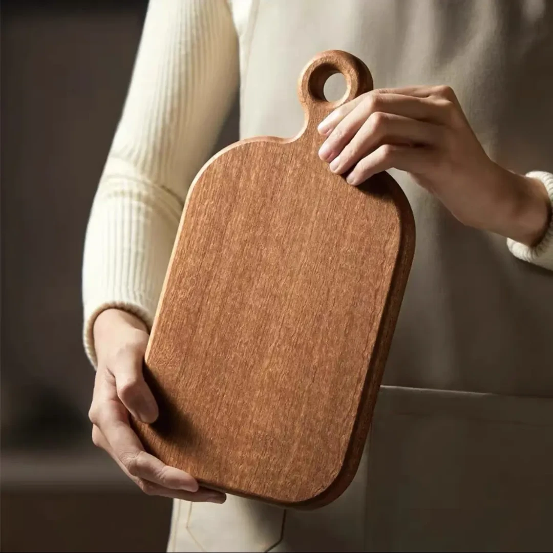 乌檀木整木实木菜板小号水果面包板家用辅食户外便携砧板