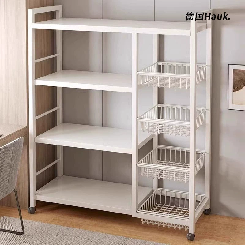 德国客厅置物架多层收纳架子零食货架阳台落地厨房多功能杂物柜子