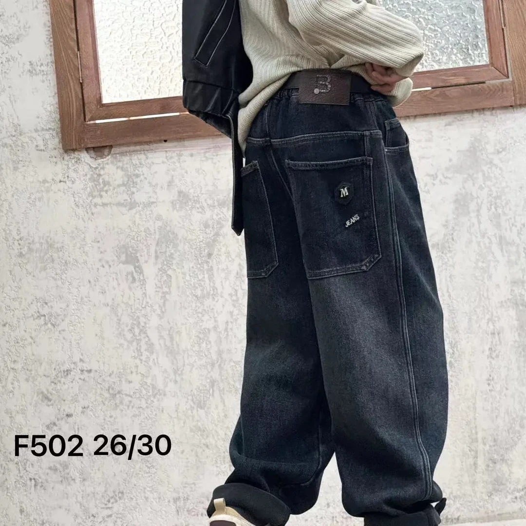 8~12岁岁儿童牛仔裤加厚冬款裤子百搭
