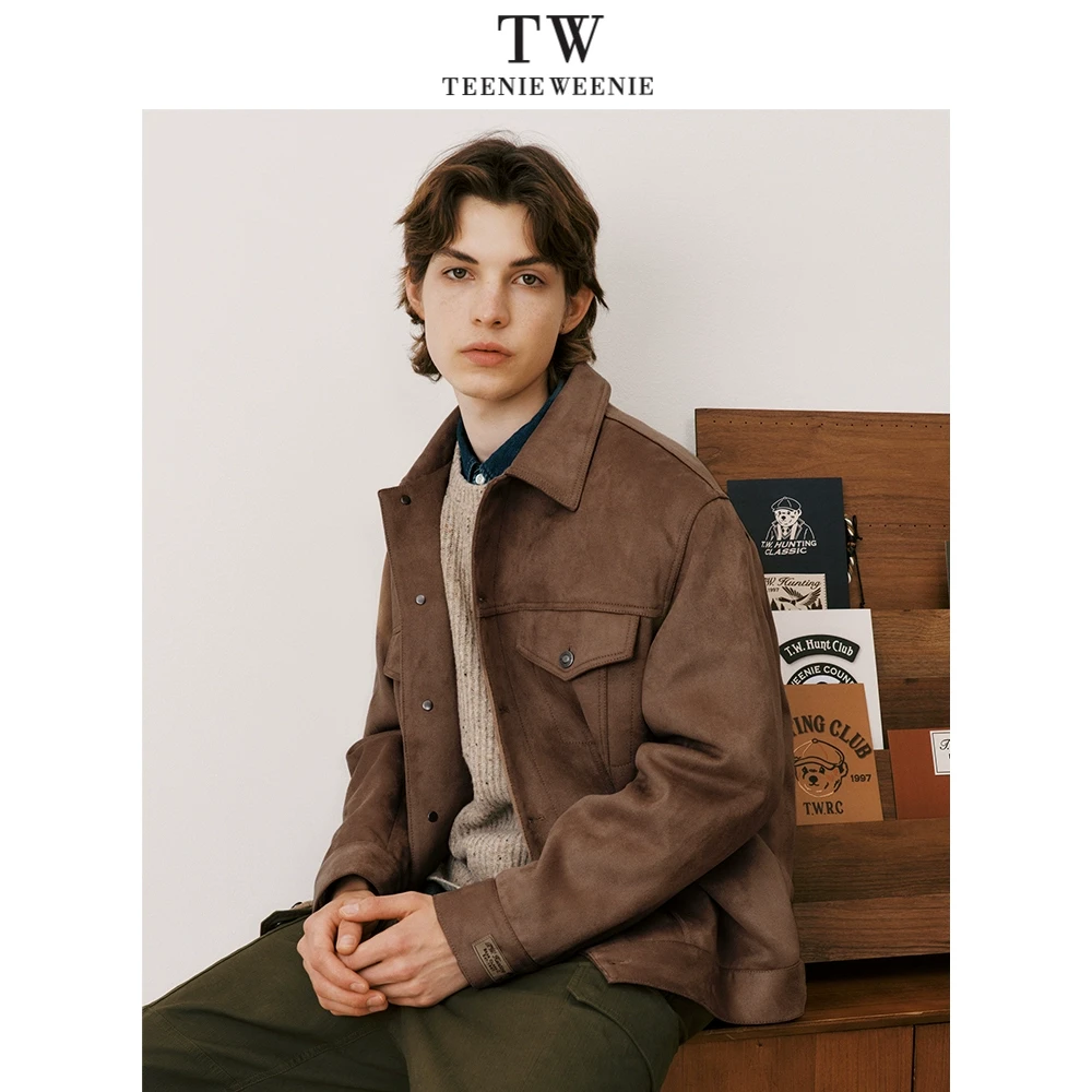 TeenieWeenie小熊男装休闲外套秋装美式复古街头潮流仿麂皮夹克男