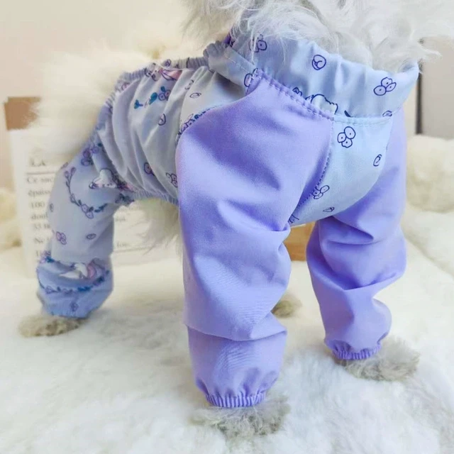 狗狗防尘裤遛弯四脚裤春夏防脏防虫轻薄四脚裤腿套护腿小型犬春夏