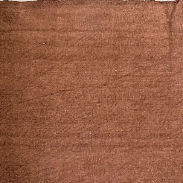 499植物染大地色纯棉手织老土布长约13米左右宽约42厘米