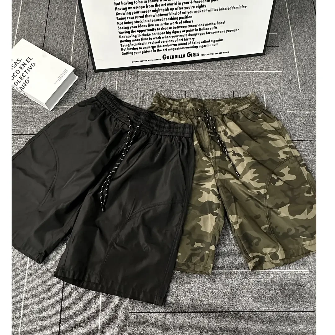美式高街迷彩工装短裤男款夏季薄款尼龙速干裤子宽松运动五分裤
