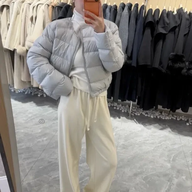 加绒加厚款设计师宽松型保暖短款常规女士女款