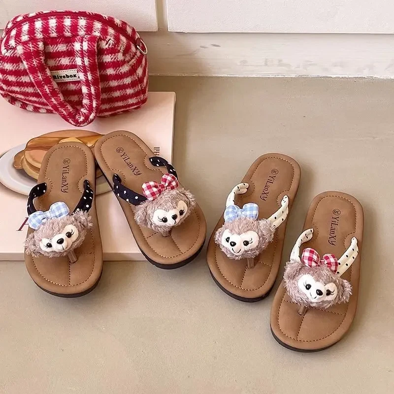 可爱卡通少女心平底人字拖鞋女夏外穿2025年新款超火防滑软底拖JY