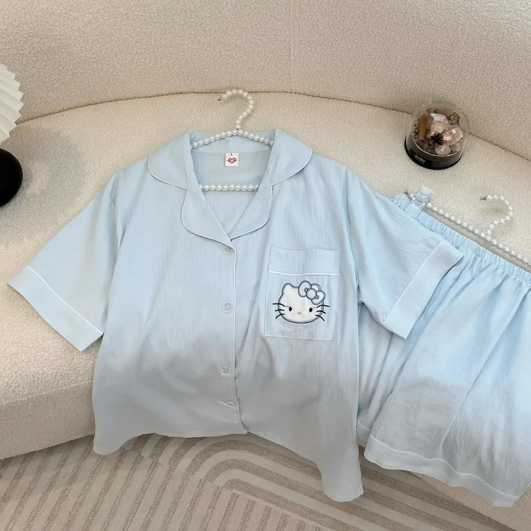 【短袖】新款半袖可爱睡衣女夏天短袖短裤薄款卡通家居服外穿
