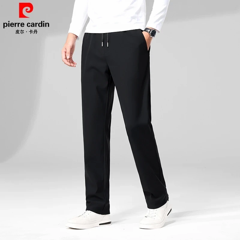 皮尔卡丹2025春季新款男士牛奶丝运动休闲裤商务通勤百搭男裤子潮