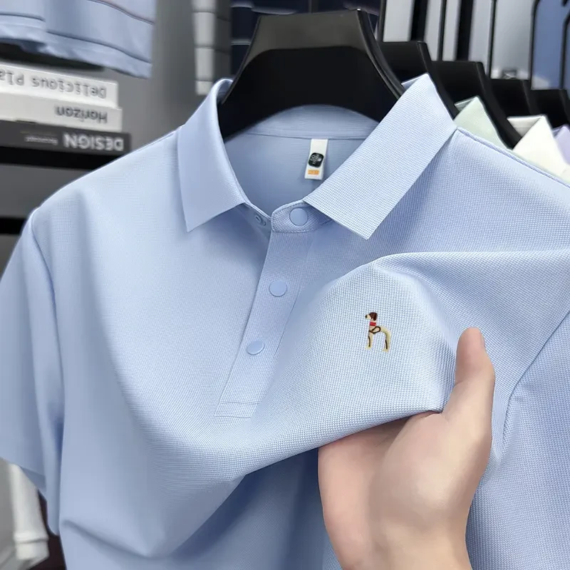 奥特莱斯【1折】撤柜短袖t恤男高档夏季新款冰丝无痕男装polo衫薄款
