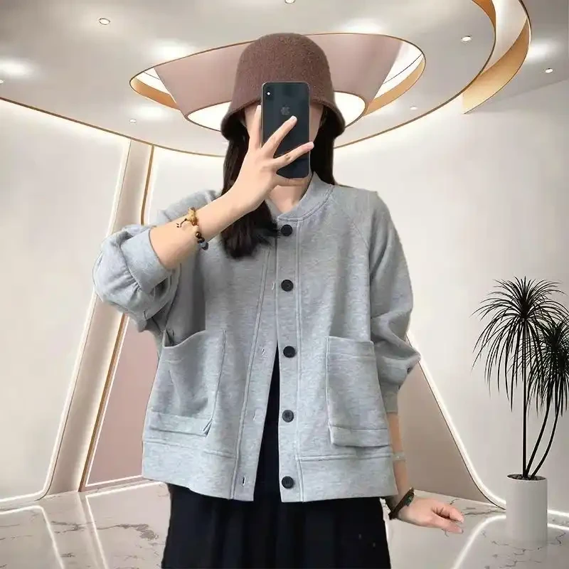 2025女装百搭夹克棒球服美式外套休闲复古短款小个子上衣新款春秋