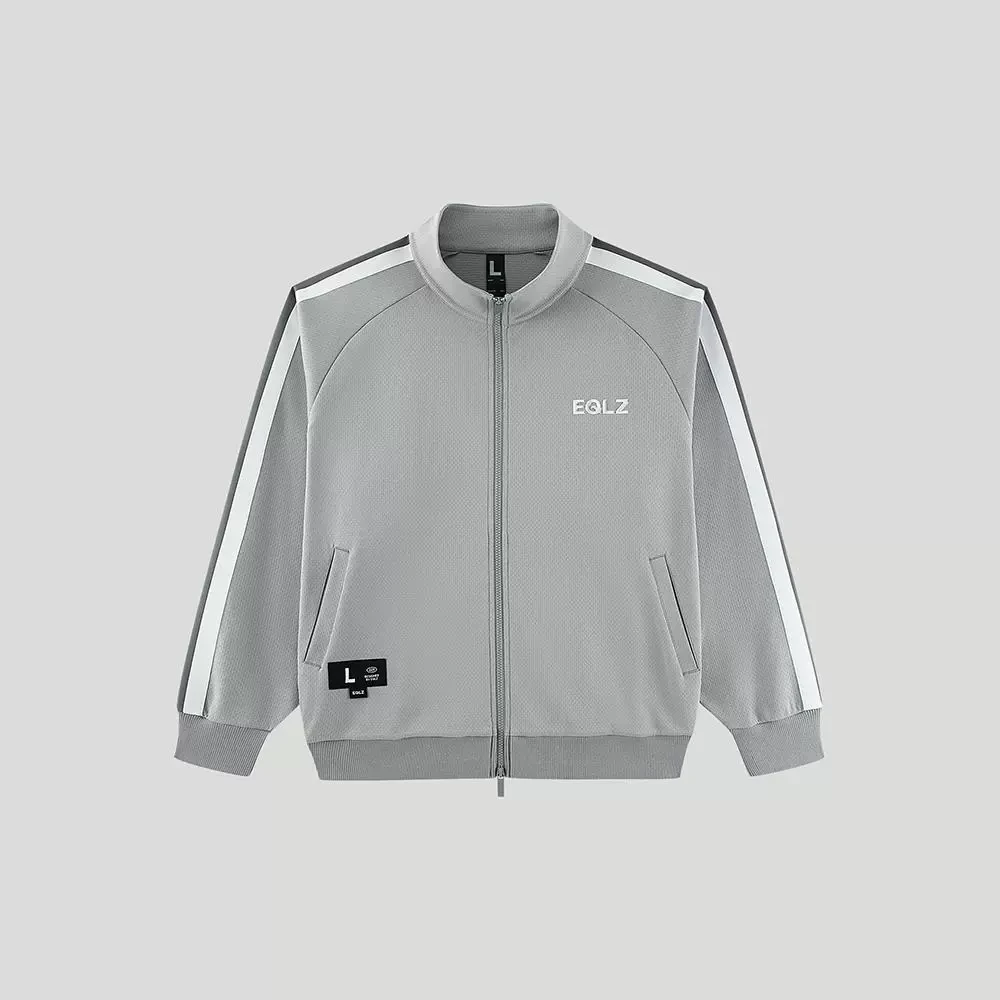 EQLZ义阔官方秋冬运动休闲立领夹克男拼接运动外套篮球无中生有