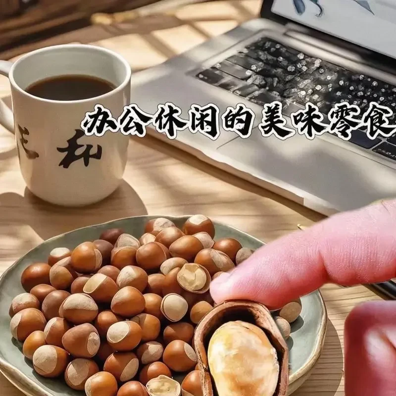 东北山榛子熟手拍水漏原味铁岭特产休闲零食
