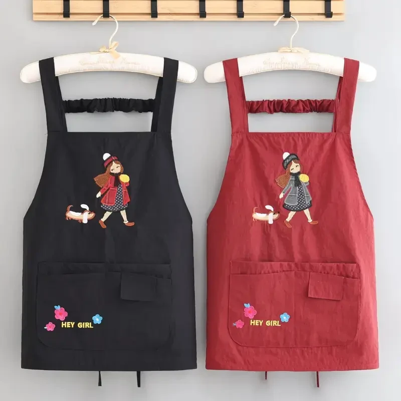 【严选好物】时尚洋气围裙厨房做饭居家上班工作服罩衣餐厅家用可定