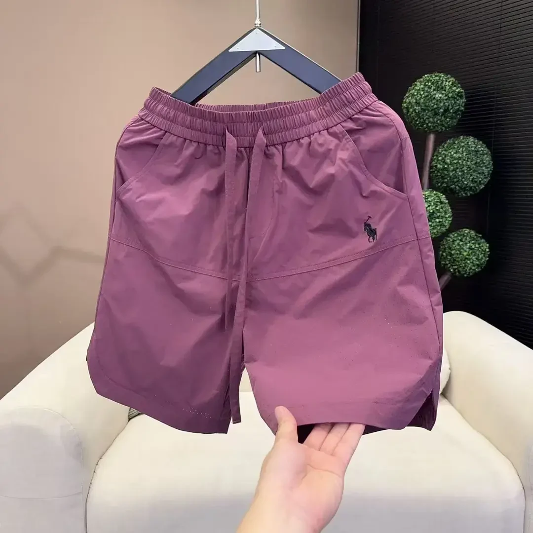 2025年夏季男士速干透气薄款五分裤打孔休闲百搭简约刺绣短裤