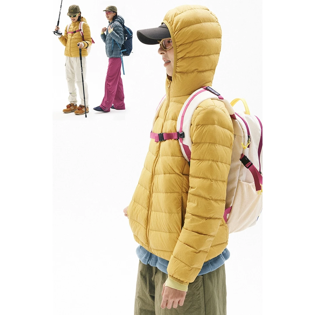 wooye勿野 山系多巴胺羽绒棉服百搭轻便连帽外套内胆