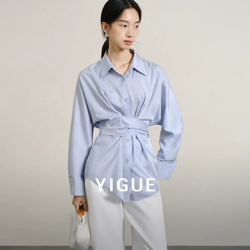 亦谷衬衫外套女装2025年春季新款独特长袖小衫设计感上衣G5CAC537