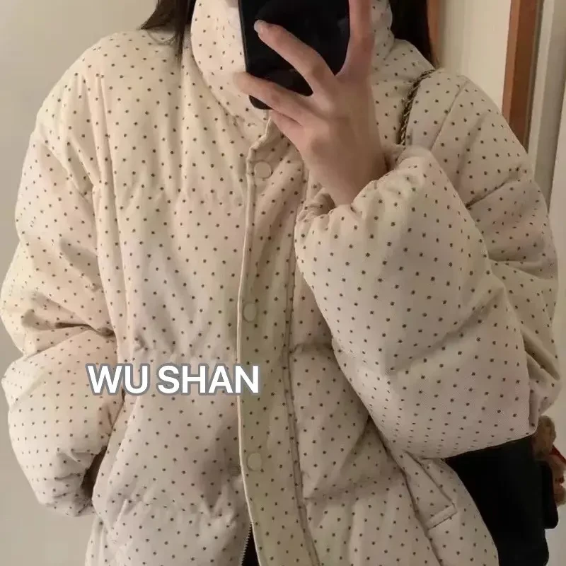 小个子必入！【韩系点点羽绒服】SSJ 毛毛领灯芯绒点点羽绒服