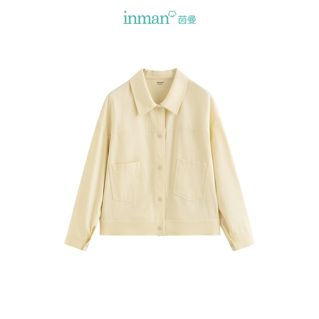 【商场同款】茵曼春秋新款女短外套休闲上衣长袖拉链翻领通勤