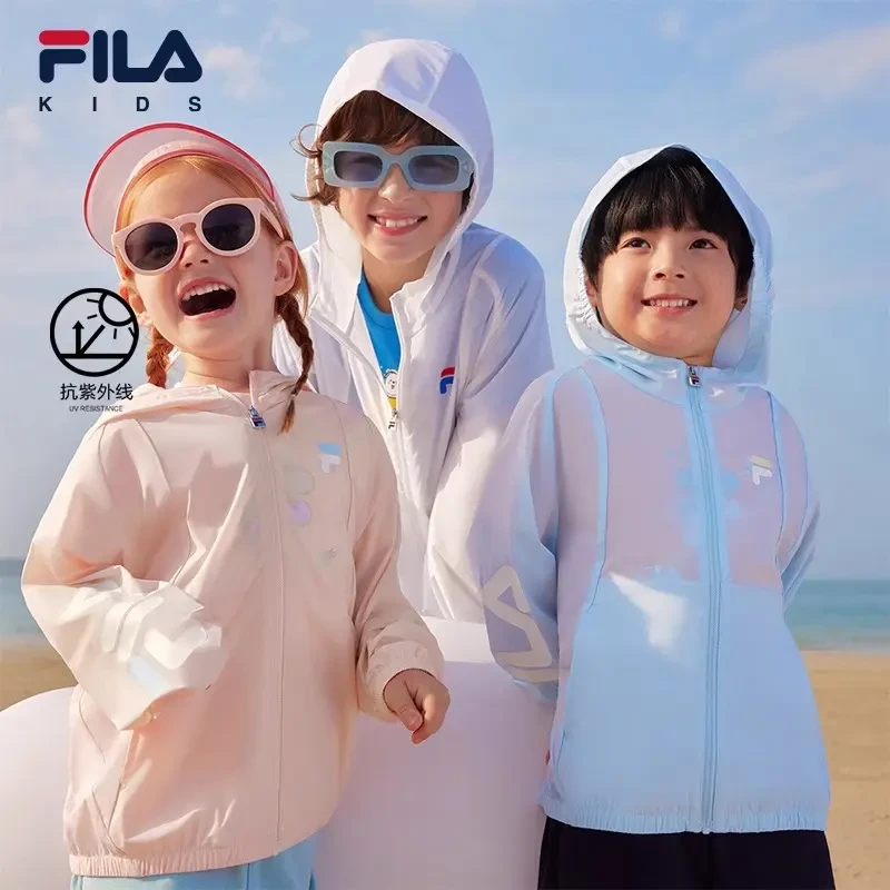 FILAKIDS夏季儿童新款【中大童防晒服】时尚学院运动舒适K12B422703