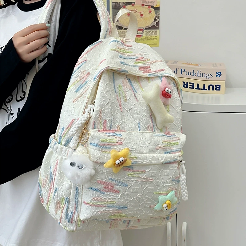书包初中生女生ins风小众高颜值设计高中生双肩包女大学生背包gh