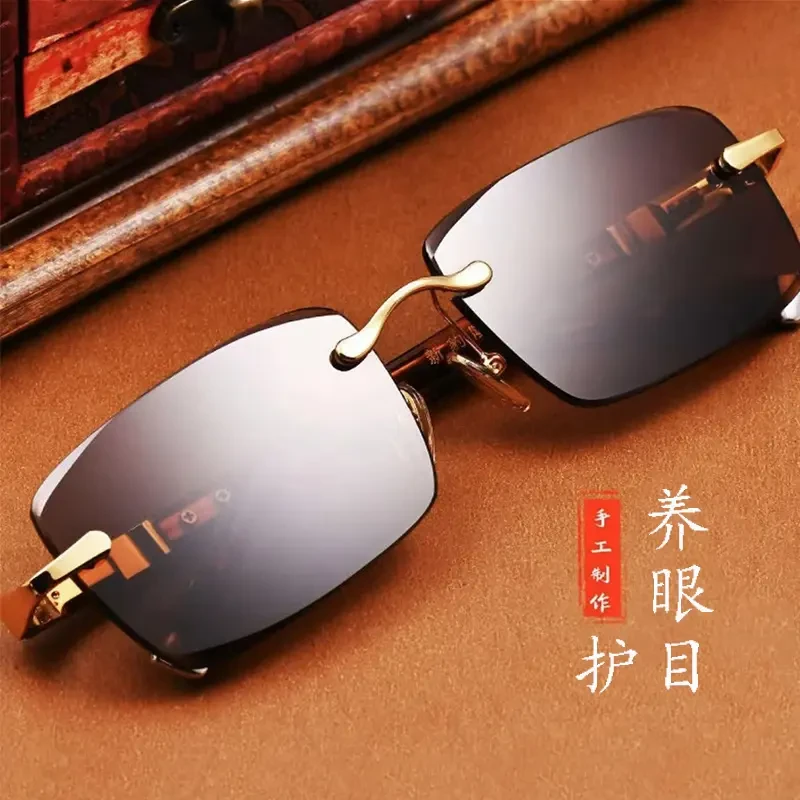 【设计师25新款】男士无框切边太阳镜时尚开车钓鱼司机墨镜防紫外线