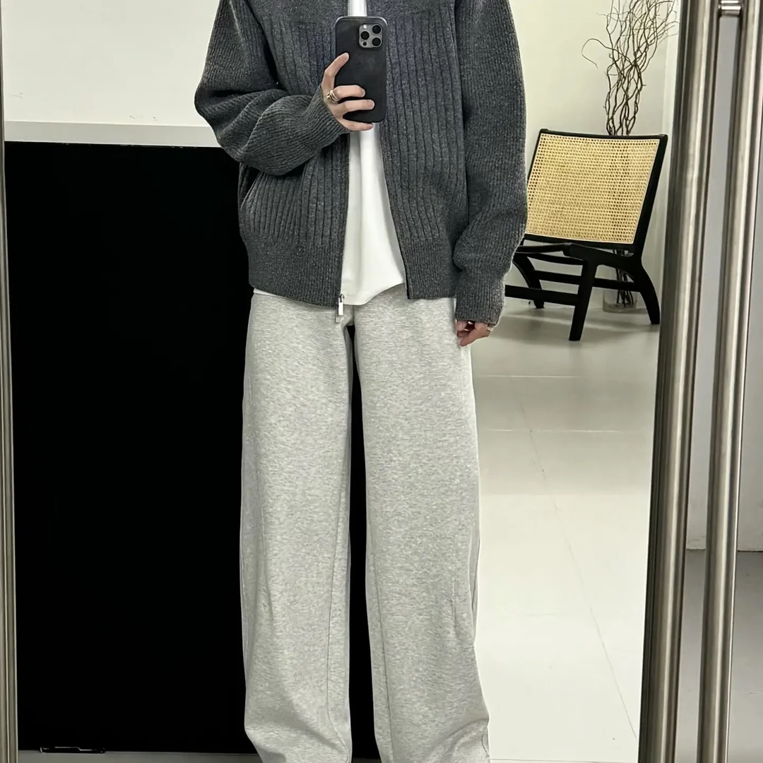 美式休闲立领拉链开衫毛衣男士秋冬季宽松韩版慵懒风针织衫外套男