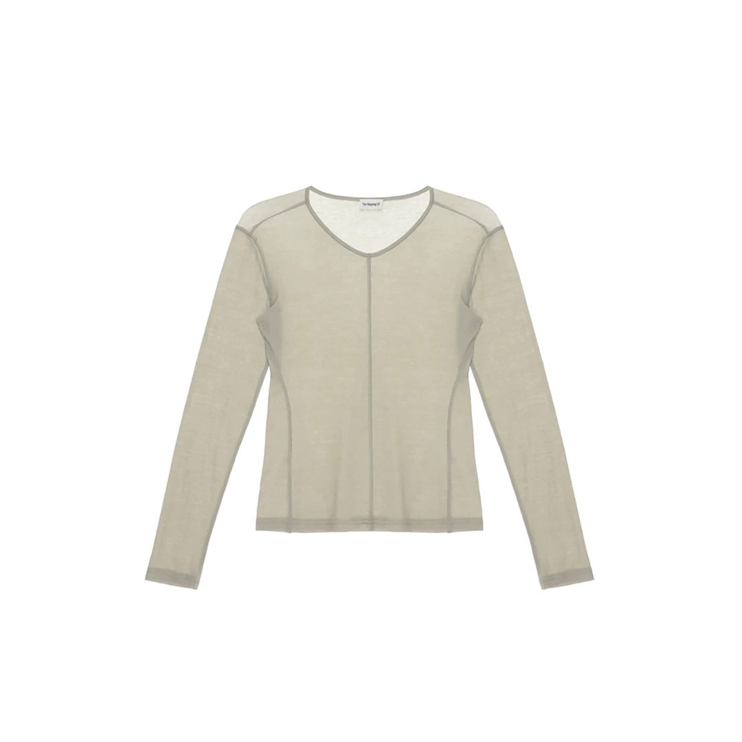 The Meaning Of设计师品牌修身V领长袖T恤DSC买手店BY5T01009