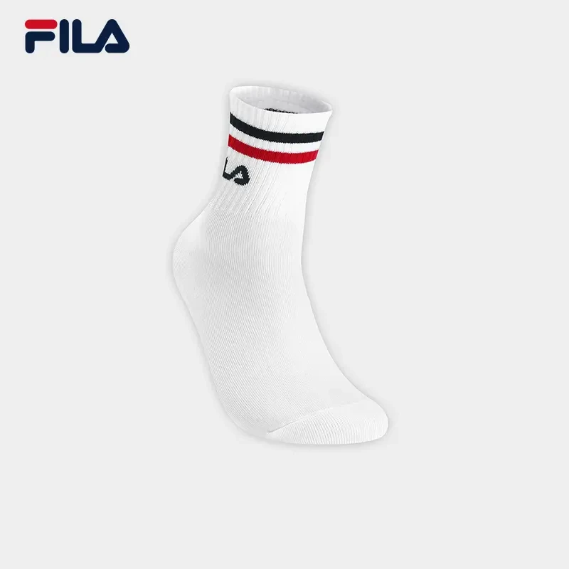 斐乐袜子运动休闲透气白色训练中性跑步运动袜休闲袜F13M339301C