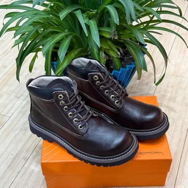 男士马丁鞋头层牛皮耐磨增高保暖时尚冬季复古潮流风