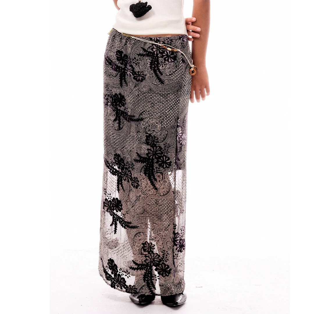 shao xii设计师品牌真丝兰花长DSC买手店BY5S38011